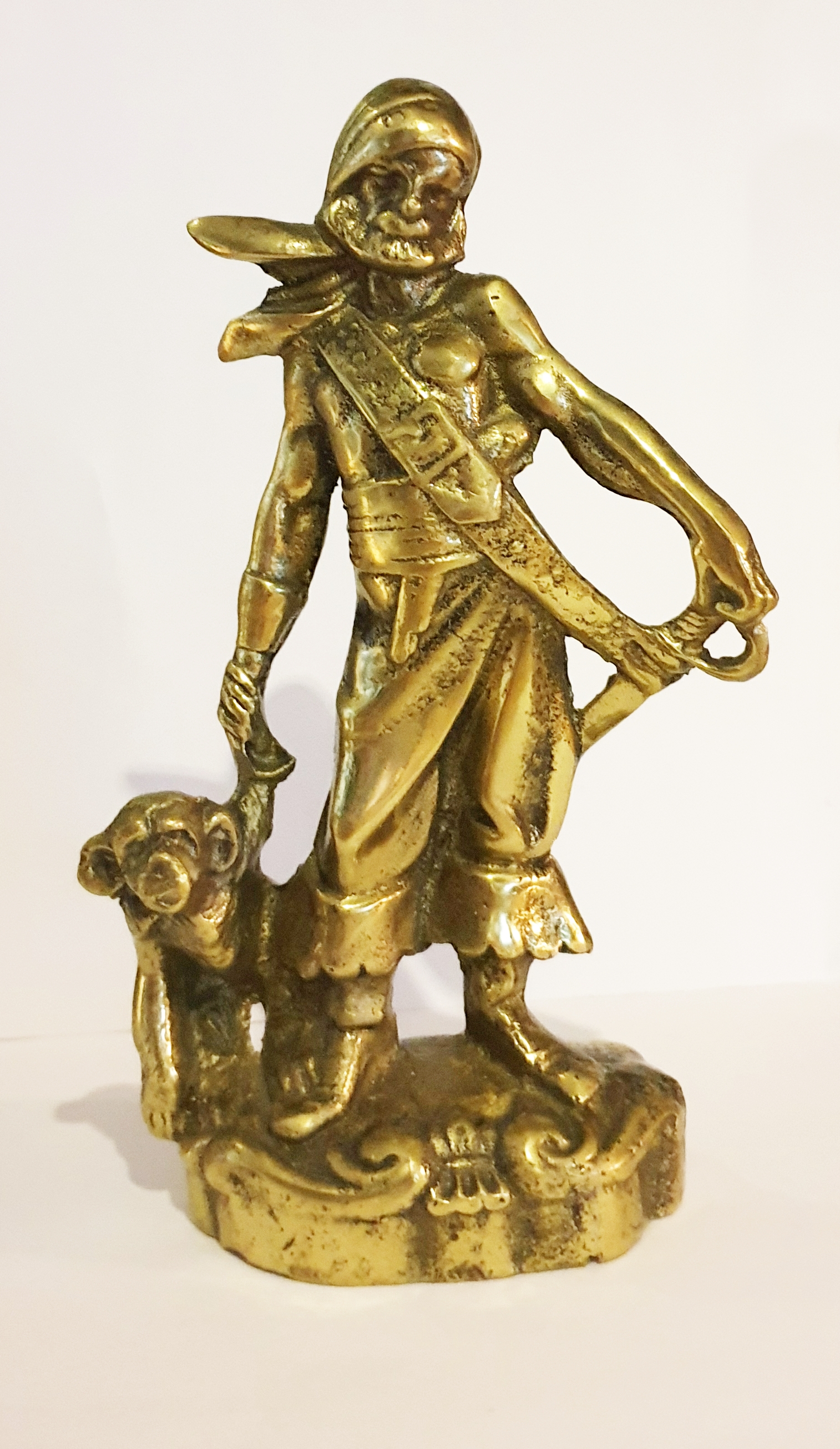 Pirate with Chimpanzee Tiller Pin  Pirate with Chimpanzee Tiller Pin